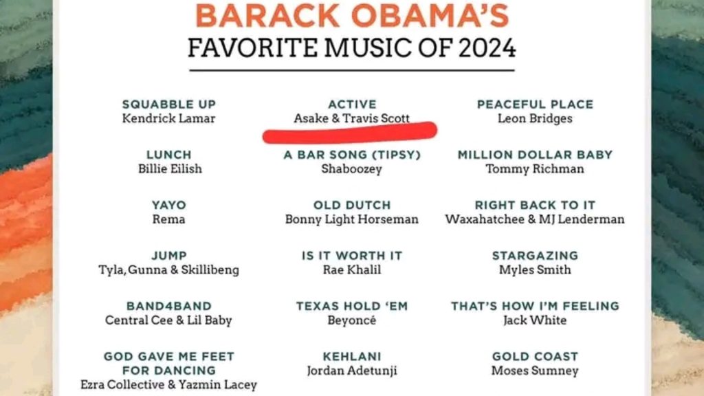 Asake Barack Obama 2024 playlist